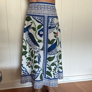 Blue and White Patterned Women's Skirt